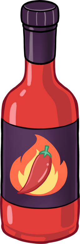 hot sauce bottle illustration